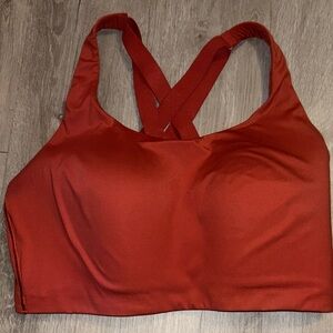 Lululemon Red Cross-Back Sports Bra
